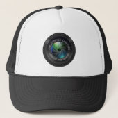 Fotograaf- en fotografische camera-lens trucker pet (Voorkant)