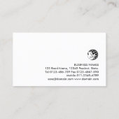 Fotograaf Faux Silver Monogram Visitekaartje (Achterkant)