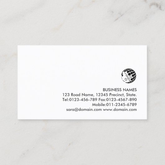 Fotograaf Faux Silver Monogram Visitekaartje (Achterkant)