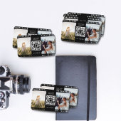 Fotograaf Film Roll Black White Photo QR Code Visitekaartje