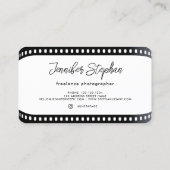 Fotograaf Filmcamera Roll Black en White Visitekaartje (Achterkant)