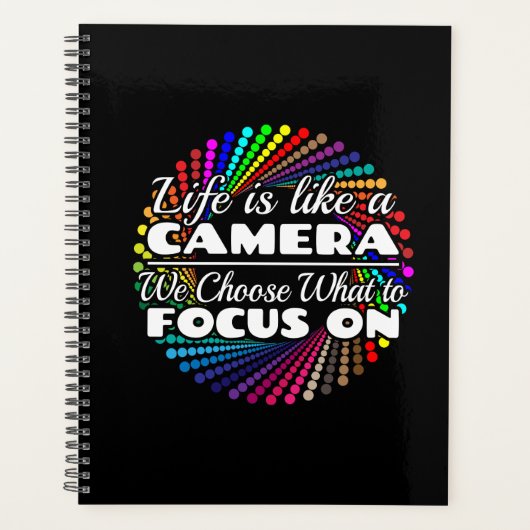 Fotograaf Focus Quote - Leven als een camera Planner (Voorkant)