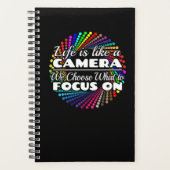 Fotograaf Focus Quote - Leven als een camera Planner (Voorkant)