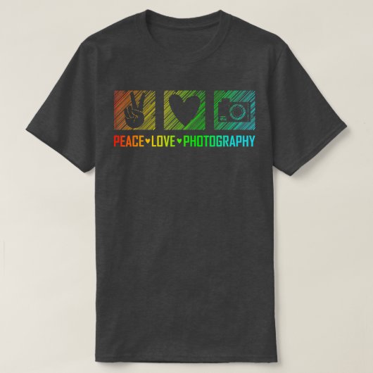 Fotograaf Foto Harmony Peace Love Fotografie T-shirt (Design voorkant)