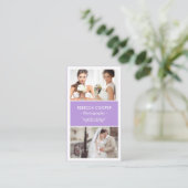 Fotograaf Foto Showcase - Chic Lavender Paars Visitekaartje (Staand voorkant)