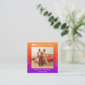 Fotograaf Foto Sociale Media & QR Code Modern Vierkante Visitekaartje (Staand voorkant)