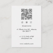 Fotograaf Foto Sociale Media QR Code Script Visitekaartje (Achterkant)