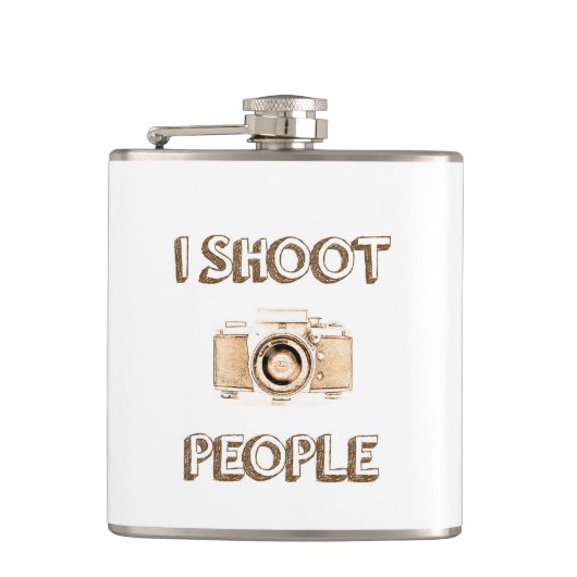 fotograaf fotograaf fotografeert mensen grappige t heupfles (Voorkant)