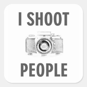 fotograaf fotograaf fotografeert mensen grappige t vierkante sticker
