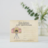 Fotograaf Fotografie Cadeaubon Sjabloon (Staand voorkant)