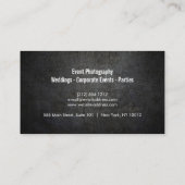 Fotograaf Fotografie Camera Lens Visitekaartje (Achterkant)