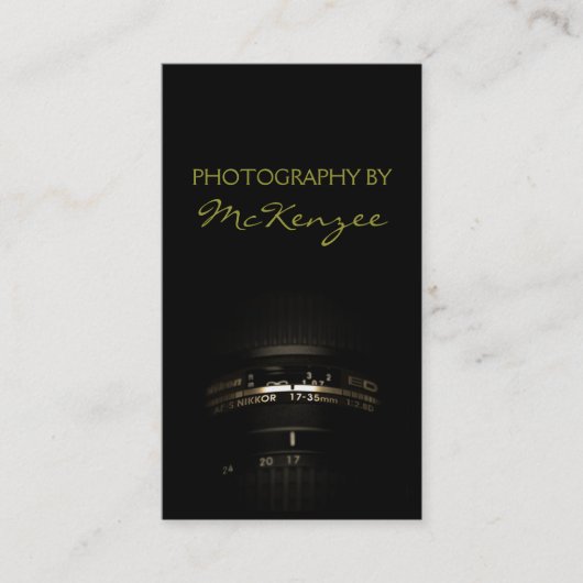 Fotograaf, fotografie, camera-Visitekaartje Visitekaartje (Voorkant)