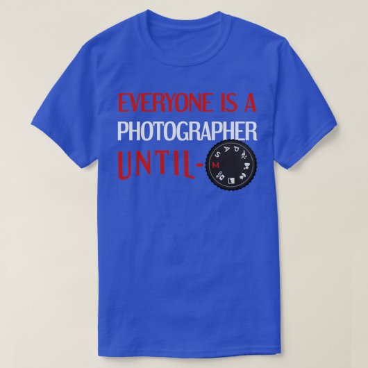 Fotograaf Fotografie DSLR Mode Dial T-shirt (Design voorkant)