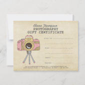 Fotograaf Fotografie Gift Certificate Sjabloon (Voorkant)