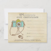 Fotograaf Fotografie Gift Certificate Sjabloon (Voorkant)