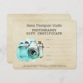Fotograaf Fotografie Gift Certificate Sjabloon (Voorkant / Achterkant)