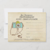 Fotograaf Fotografie Gift Certificate Sjabloon (Voorkant)