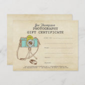 Fotograaf Fotografie Gift Certificate Sjabloon (Voorkant / Achterkant)