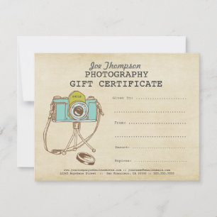 Fotograaf Fotografie Gift Certificate Sjabloon