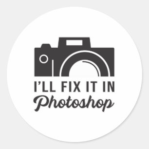 Fotograaf Fotografie Lens Grappig cadeau idee Ronde Sticker