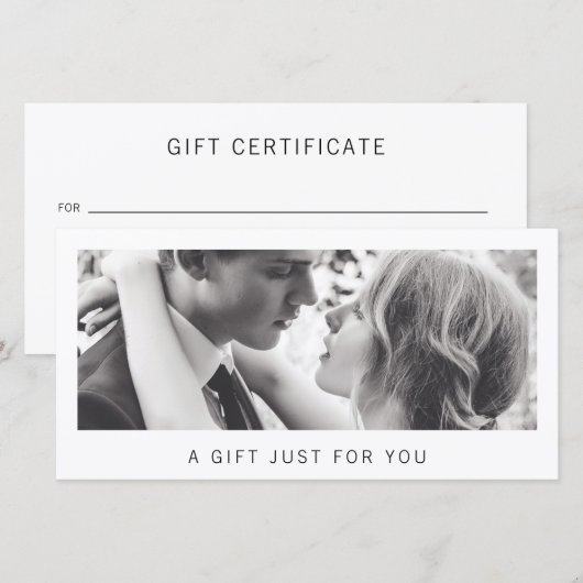 Fotograaf Fotografie Zakelijk Cadeaubon (Voorkant / Achterkant)