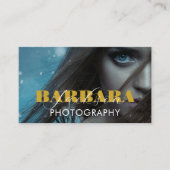 Fotograaf Fotografie Zwart Blauw Visitekaartje (Voorkant)