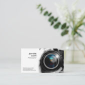 Fotograaf Fotojournalist Camera Lens Studio Visitekaartje (Staand voorkant)