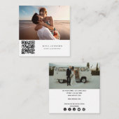 Fotograaf Foto's QR Code Social Media Icons Vierkante Visitekaartje (Voorkant / Achterkant)