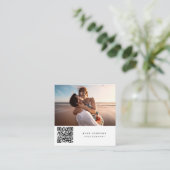 Fotograaf Foto's QR Code Social Media Icons Vierkante Visitekaartje (Staand voorkant)