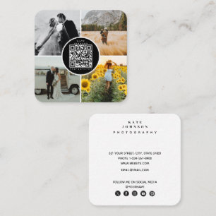 Fotograaf Foto's QR Code Social Media Icons Vierkante Visitekaartje