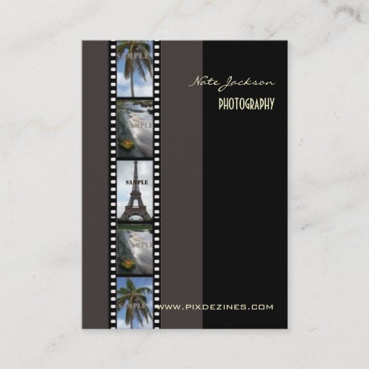 Fotograaf  fototemplate visitekaartje (Voorkant)