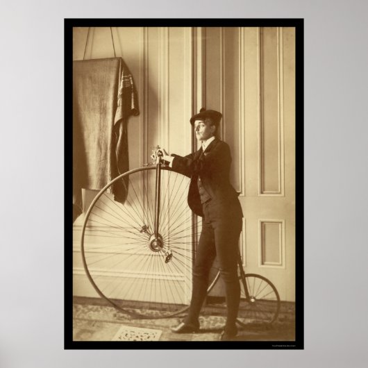 Fotograaf Frances Johnston geperst als Man 1895 Poster (Voorkant)