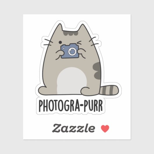 Fotograaf Funny Cat Fotograaf Pun Sticker (Vel)