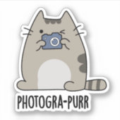 Fotograaf Funny Cat Fotograaf Pun Sticker (Voorkant)