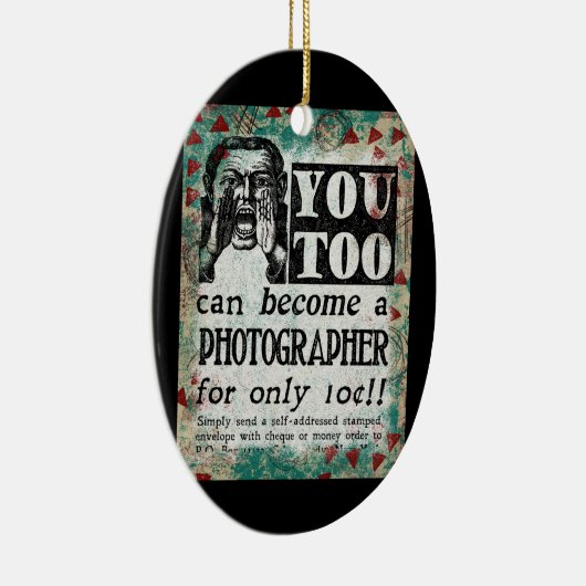 Fotograaf - Funny  Retro Keramisch Ornament (Rechts)