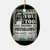 Fotograaf - Funny  Retro Keramisch Ornament (Voorkant)