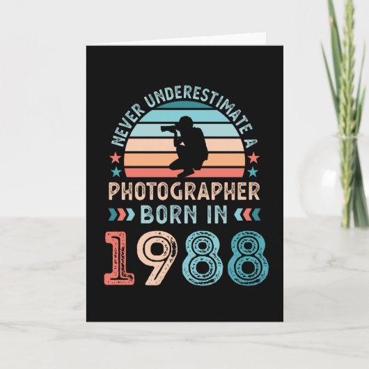 Fotograaf geboren 1988 40e verjaardagscadeau kaart (Voorkant)