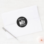 Fotograaf geniet elke seconde ronde sticker (Envelop)
