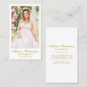 Fotograaf Gold Script Foto Visitekaartje (Voorkant / Achterkant)