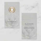 Fotograaf Gold Shutter Elegant Lotus Floral Visitekaartje (Voorkant / Achterkant)
