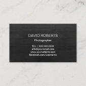 Fotograaf Gold Shutter Logo Elegant Dark Wood Visitekaartje (Achterkant)