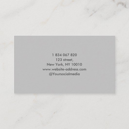 Fotograaf Grijs Gradient Visitekaartje (Achterkant)