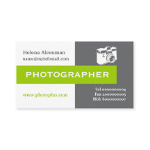 Fotograaf grijs, wit, groen in het oog springend