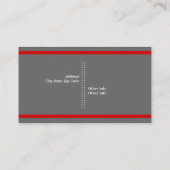 Fotograaf grijs, wit, rood in het oog vallend visitekaartje (Achterkant)