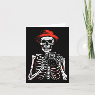 Fotograaf Halloween Kostuum Skeleton Lover Kaart