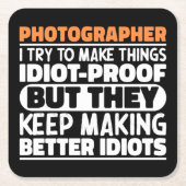Fotograaf Ik probeer dingen grappige uitspraken te Kartonnen Onderzetters (Voorkant)