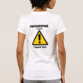 Fotograaf in actie t-shirt (Achterkant)