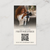 Fotograaf Instagram Influencer QR Code Trendy Visitekaartje (Voorkant)