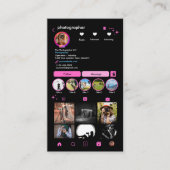 Fotograaf Instagram QR Code Visitekaartje (Voorkant)