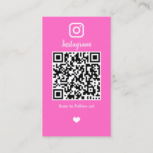 Fotograaf Instagram QR Code Visitekaartje (Achterkant)